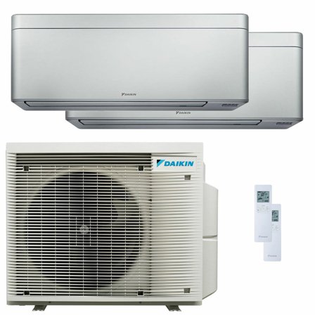 Condizionatore Daikin Stylish Silver dual split 18000+18000 BTU inverter A++ wifi unità esterna 7.8 kW