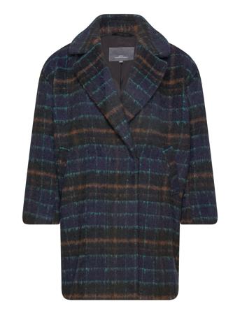 Carkathy Check Coat Cc Otw Navy ONLY Carmakoma