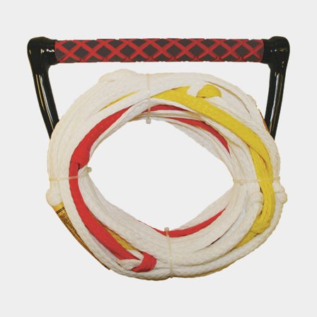 Vattenskidlina BASE EVA, 23 meter, 4 sektioner, med EVA-belagt aluminiumhandtag, vit