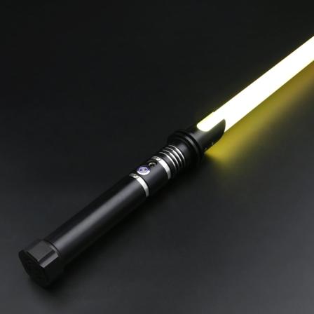 Tung duellerande ljussabel oändlig färgförändring med 16 ljudteckensnitt Känsliga Smooth Swing Laser Sword Barnleksaker TSK-E27blacks Premium RGB