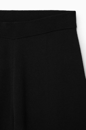 COS Women's Pantaloni In Maglia Doppiati in Nero