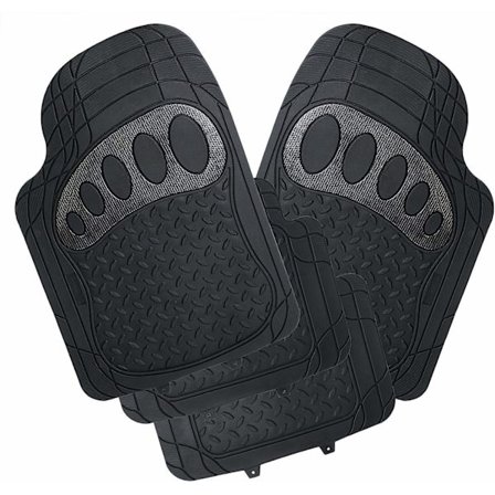 Rootz golvmattor för bil - Gummimattor - Universal passform - Vattentät - Lätt att rengöra - 48,5 cm x 71 cm, 48,5 cm x 44 cm