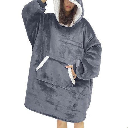 Puettava peittopusero, yhteensopiva naisten kanssa, iso peittohuppari