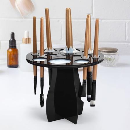 Sminkebørst tørkerack, 14 hull sammenleggbar sminkebørst holder Y