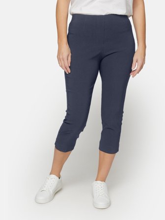 Brandtex - Capri Leggings - Navy - Elastik i Taljen