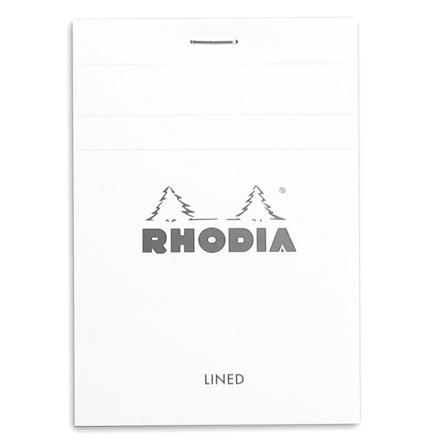 Rhodia Block Hvit No.12 Linjert