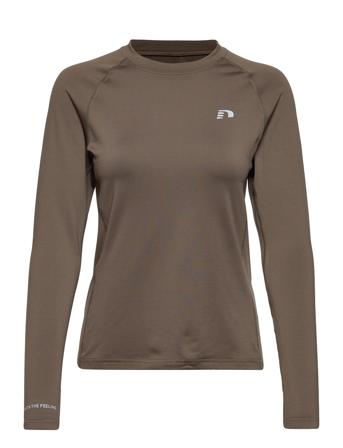 Nwlcolumbus L/S Women T-shirts & Tops Long-sleeved Brun Newline