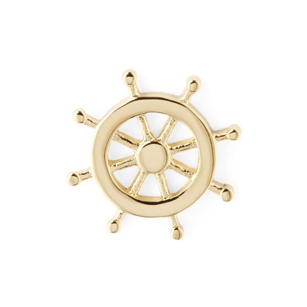 Reversnål med Guldfarvet Ror til mænd