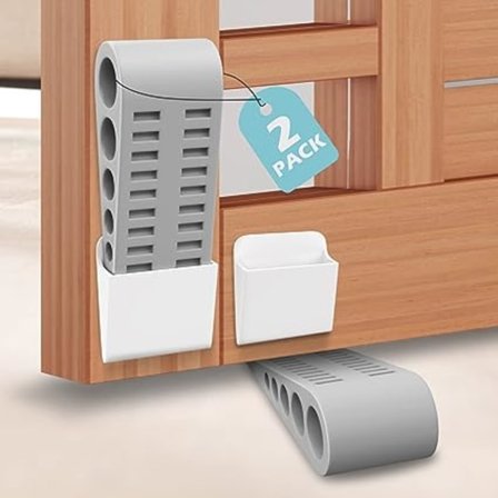 Ovikiila, kuminen ovenpysäytin, harmaa/2 pakkausta - käytetään lattiaovistoppereihin, ulko-oven kiiloihin, raskaisiin oven kiiloihin, ulkoisiin 