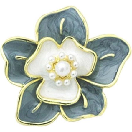 Krystalperleblomst brocher til kvinder, elegante emalje rhinestone blomsterformede statement brochenåle, modetilbehør til kvinder, gave guld