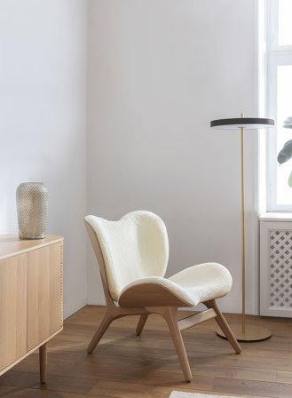 Asteria gulvlampe - sort