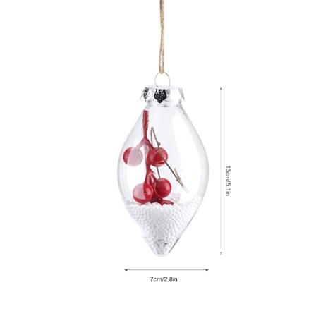DIY Julgranskulor Transparent Öppen Plast Hängande Ornament Heminredning