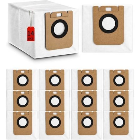 14 stk. robotstøvsugerposer, egnet til Dreame L10s Ultra / L10 Ultra / L20 Ultra/D10Plus, erstatningsstøvsugerpose