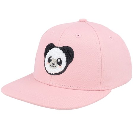 Kiddo Cap - Rosado snapback Gorra - Kids Chenille Panda Patch Pink Snapback @ Hatstore