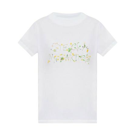 Stella McCartney, T-shirt z logo Biały, Kobieta, Rozmiar: XS