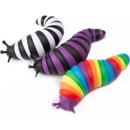 3-pak legetøj, 3D artikulerede strækbare larver, sensorisk stresslindring