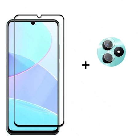 För Realme C51 Glass Screen Protector Film Glass För Realme C51 Full Glue Lens Camera Film