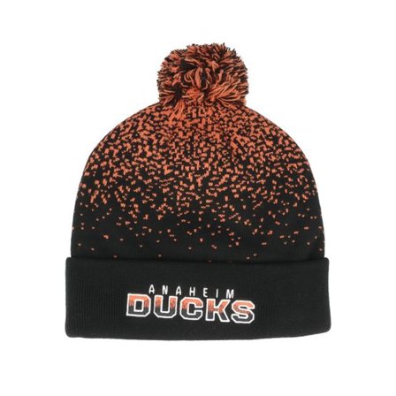 Fanatics - Svart pom Beanie - Ducks Iconic Gradiant Beanie Dark Orange Pom @ Hatstore