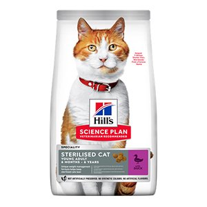 Hills SP Cat Adult Sterilised, Duck