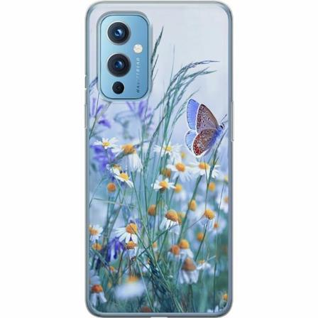 Oneplus 9 Genomskinligt Skal Blommor