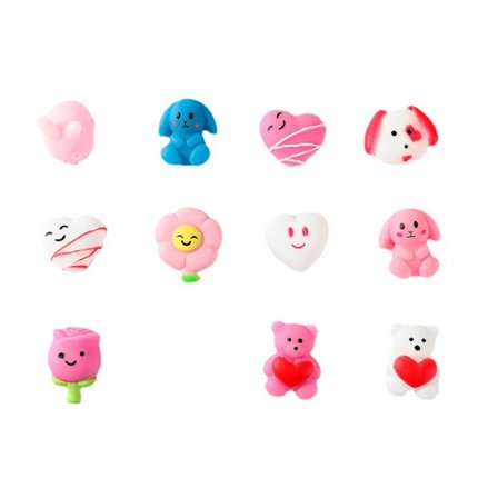 Pehmeät lelut, 11 kpl Kawaii-leluja lapsille, Mini Stress Reliever A