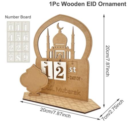 Ramadan Nedtællingskalender Træ Eid Mubarak Ornament