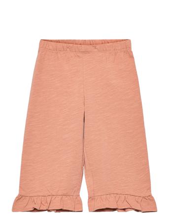 Trousers Wide W Frill Bukser Rosa Lindex