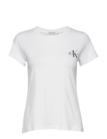 2-Pack Monogram Slim Tee T-shirts & Tops Short-sleeved Hvit Calvin Klein Jeans