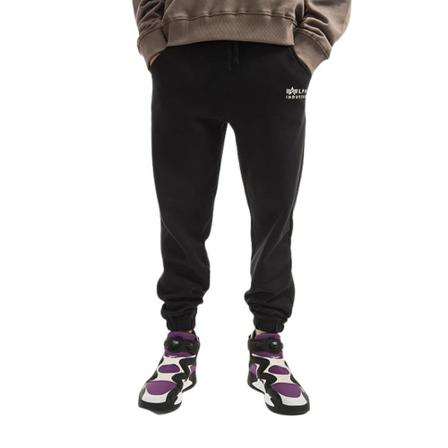 Alpha Industries, Men's Pants Organics EMB Regular Jogger 106364 649 Zwart, Heren, Maat:L