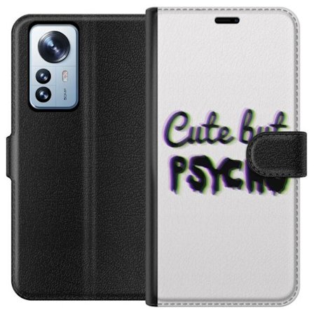 Kompatibel Tegnebogsetui til Xiaomi 12 Pro Rainbow-farvet legetøjsfigur med et glad ansigt og farverige cirkler i en legesyg studieillustration