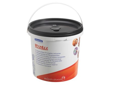 WYPALL Rengöringsservetter, bärbar dispenserbehållare, 90 ark per behållare, refill, centrummatad, grön 270 x 270mm 90/fp - Lyreco - Städ och hygien -