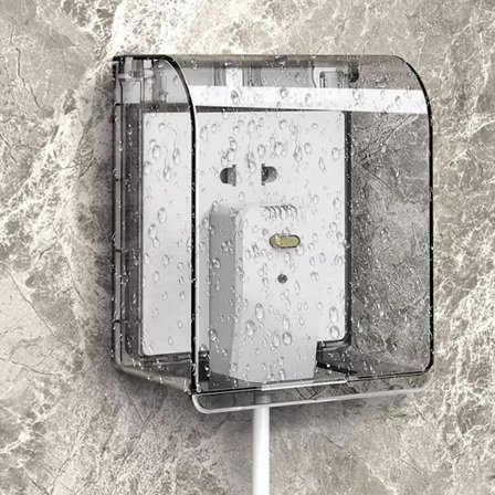 Vanntett Stikkontaktdeksel 86 Type 12.2×10.8×7.3cm Strømkontakt Vanntett Deksel Stikkontakt Deksel Bryterdeksel for Bad og Kjøkken