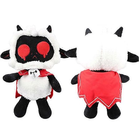 33cm Cult Of The Lamb Pehmolelu Pehmeä Söpö Lammas Pehmolelu Peli Sarjakuva Eläin Kauhu Pehmonukke Lapsille Pojille Tytöille Lahja Itkevä naama-33m