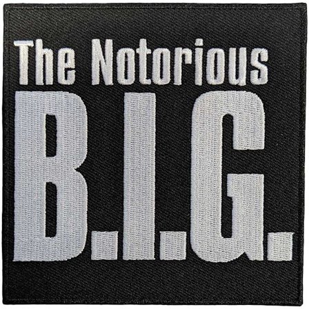 Biggie Smalls The Notorious vävd strykjärnsmärke One Size Svart/