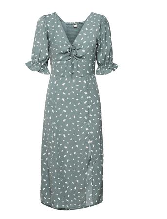 Anf Womens Dresses Knälång Klänning Blå Abercrombie & Fitch