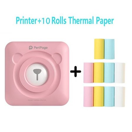 Mini Portabel Peripage Bluetooth Termisk Skrivare med 10 Printi
