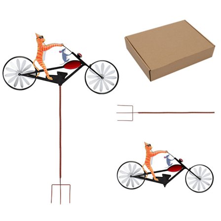 Sammakkojen polkupyöräkoriste metallinen tuulimylly käsintehty pyörä puutarhataide käsityöt ulkokäyttöön piha patio nurmikko juhlat kotitalouskoriste