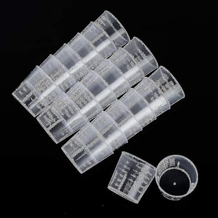 100 stk. 30 ml små målebægre med skala til måling PP kop plastik med låg eksperimentel målebæger skala ren tom kop (FMY)