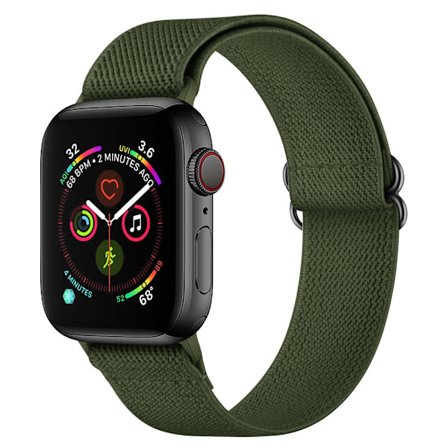 Elastisk Nylonrem Apple Watch Series 10 46mm Grøn