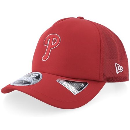 New Era - MLB Röd trucker Keps - Philadelphia Phillies 9FORTY Red Mesh Apex A-Frame Trucker @ Hatstore