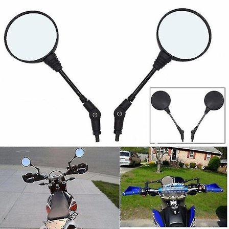 1 par Universal Fällbar Motorcykel Sidospegel 10mm För Kawasaki Klx250