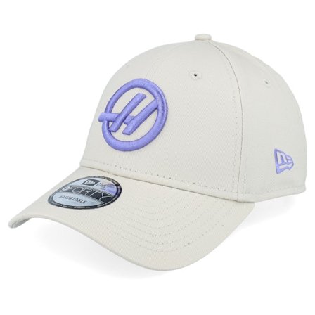 New Era - Motor Grijs adjustable Cap - Haas F1 25 Seasonal 9FORTY Stone/Lilac Adjustable @ Hatstore