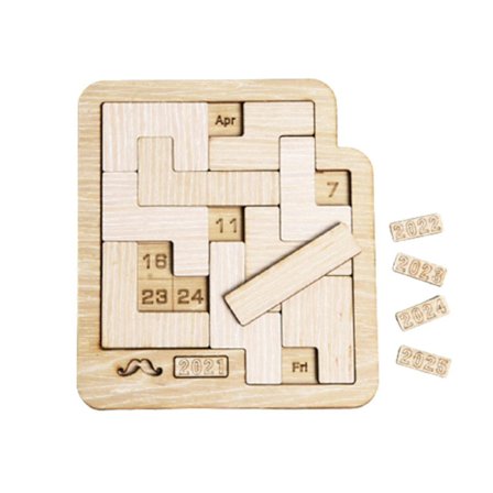 Daglig Kalender Puslespil Træ Kalender Spil Et Forskelligt Puslespil For At Vise Datoen Svær Jigsaw