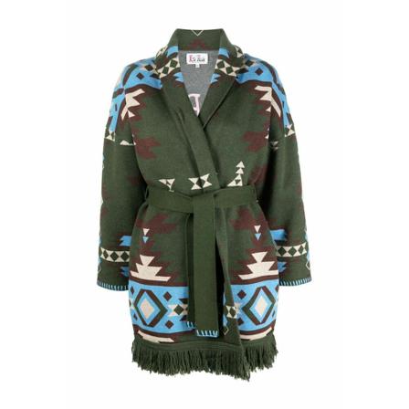 MC2 Saint Barth Belted Coats Grøn, Dame Uldfrakker