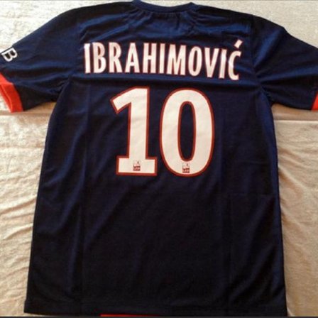 Zlatan Ibrahimovics karriär fotbollströja topp T-shirt 12-13 Paris 12-13 Paris