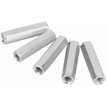 5kpl M8 50mm Holkki, M8 Pitkä Tanko Kuusiomutteri, Hiiliteräs M8 Kierreholkki, M8 Kierreholkki, Naarasliitäntäholkki/NC/