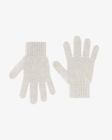 Merino Wool Gloves - Optical White - Female - M-L