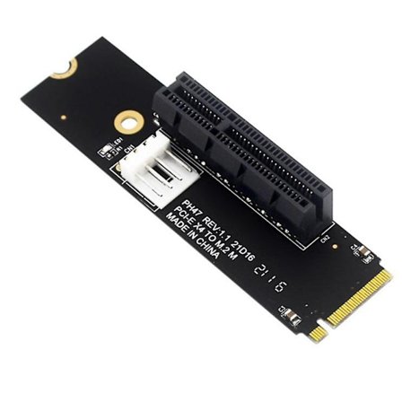 Ngff M.2 till Pci-e 4x Riser-kort M2 M Key till Pcie X4 Adapter med LED-indikator Sata Power Riser för