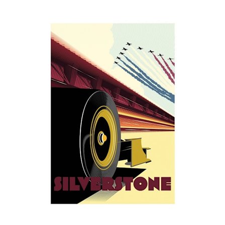 Zoom Silverstone Formula 1 Poster 40cm x 30cm Persika/Blå/Vit