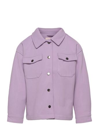 K Llene L/S Shacket Pnt Purple Kids Only
